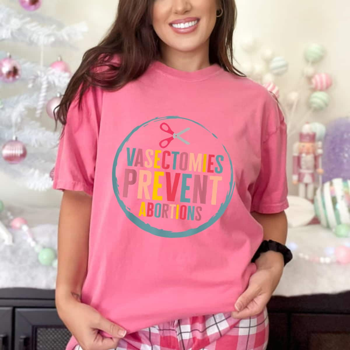 Pro Choice Vasectomies Prevent Abortion Scissors Girl Power T-Shirt