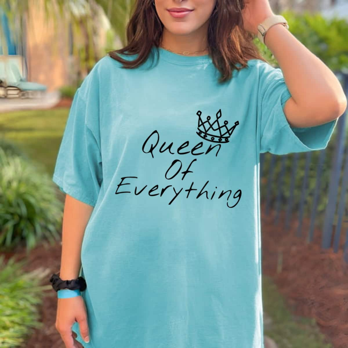 Girl Power Womens Queen Of Everything Funny T-Shirt