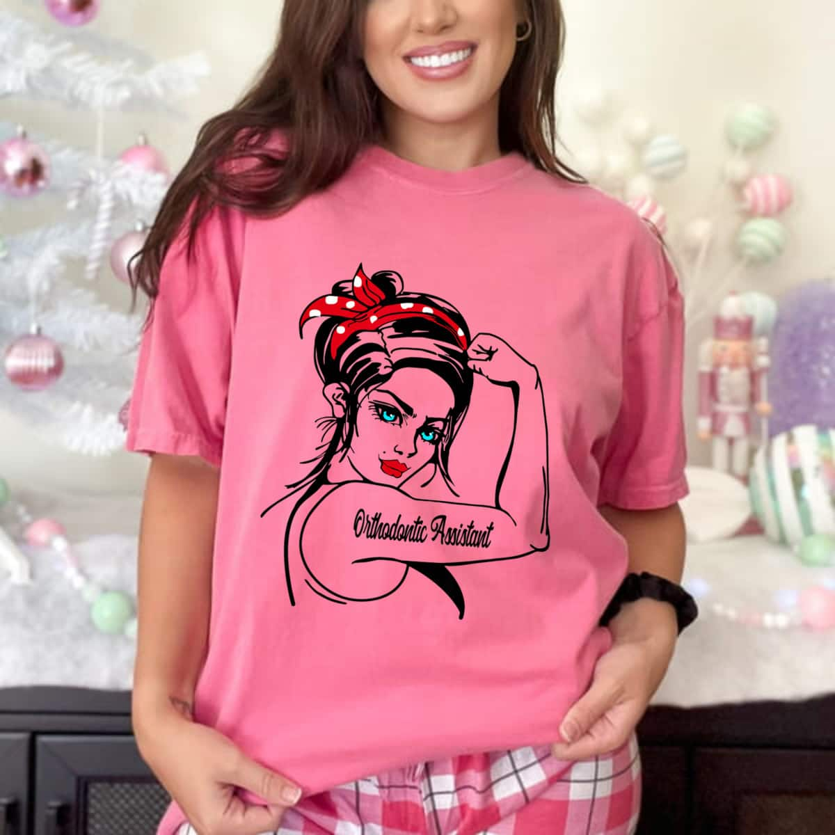 Orthodontic Assistant Rosie The Riveter Pin Up T-Shirt