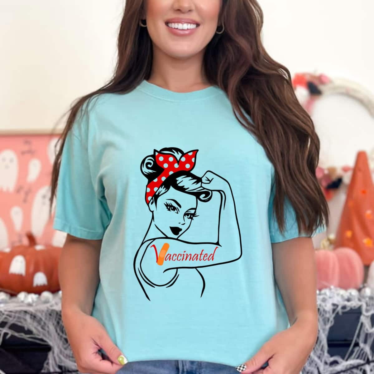 Rosie The Riveter Vaccinated T-Shirt