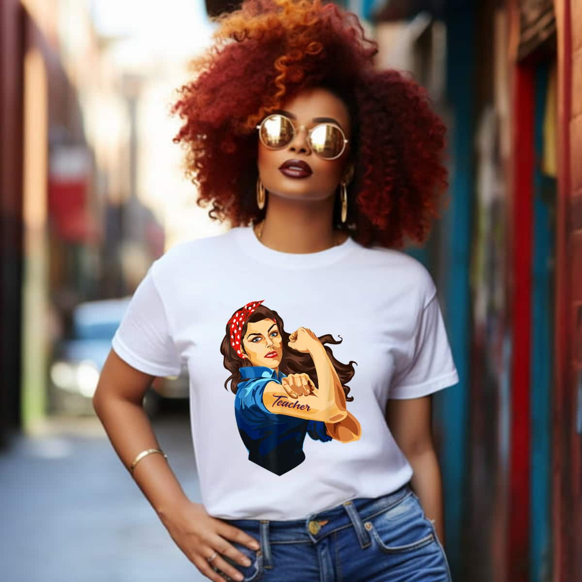 Rosie The Riveter - Woman Teacher T-Shirt