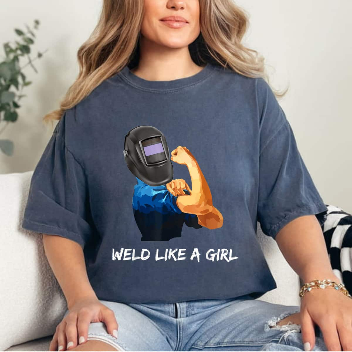 Weld Like A Girl, Rosie The Riveter T-Shirt