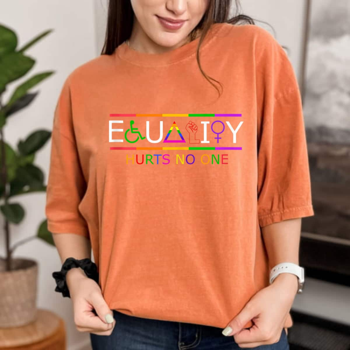 Official LGBT Equality Hurts No One Lover Woman Kids T-Shirt