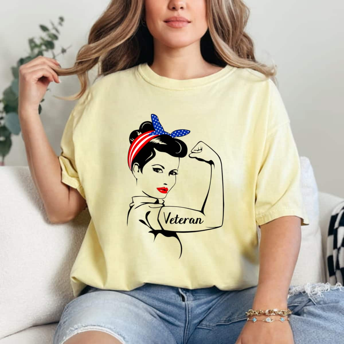 Veteran Rosie The Riveter Veterans T-Shirt