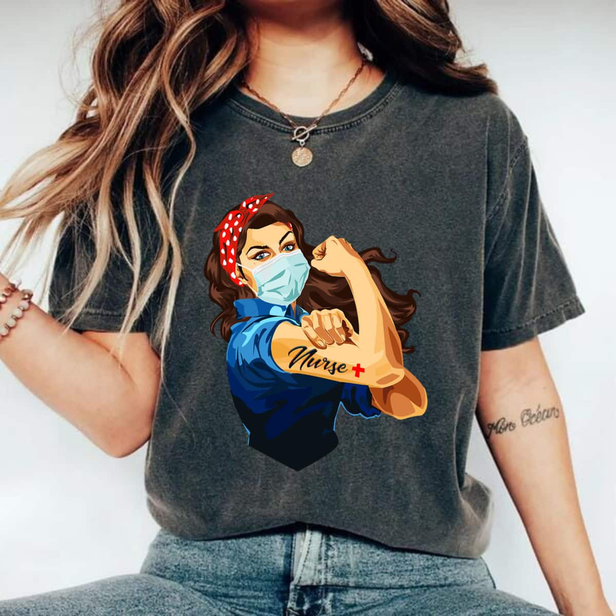 Rosie The Riveter - Woman Nurse T-Shirt