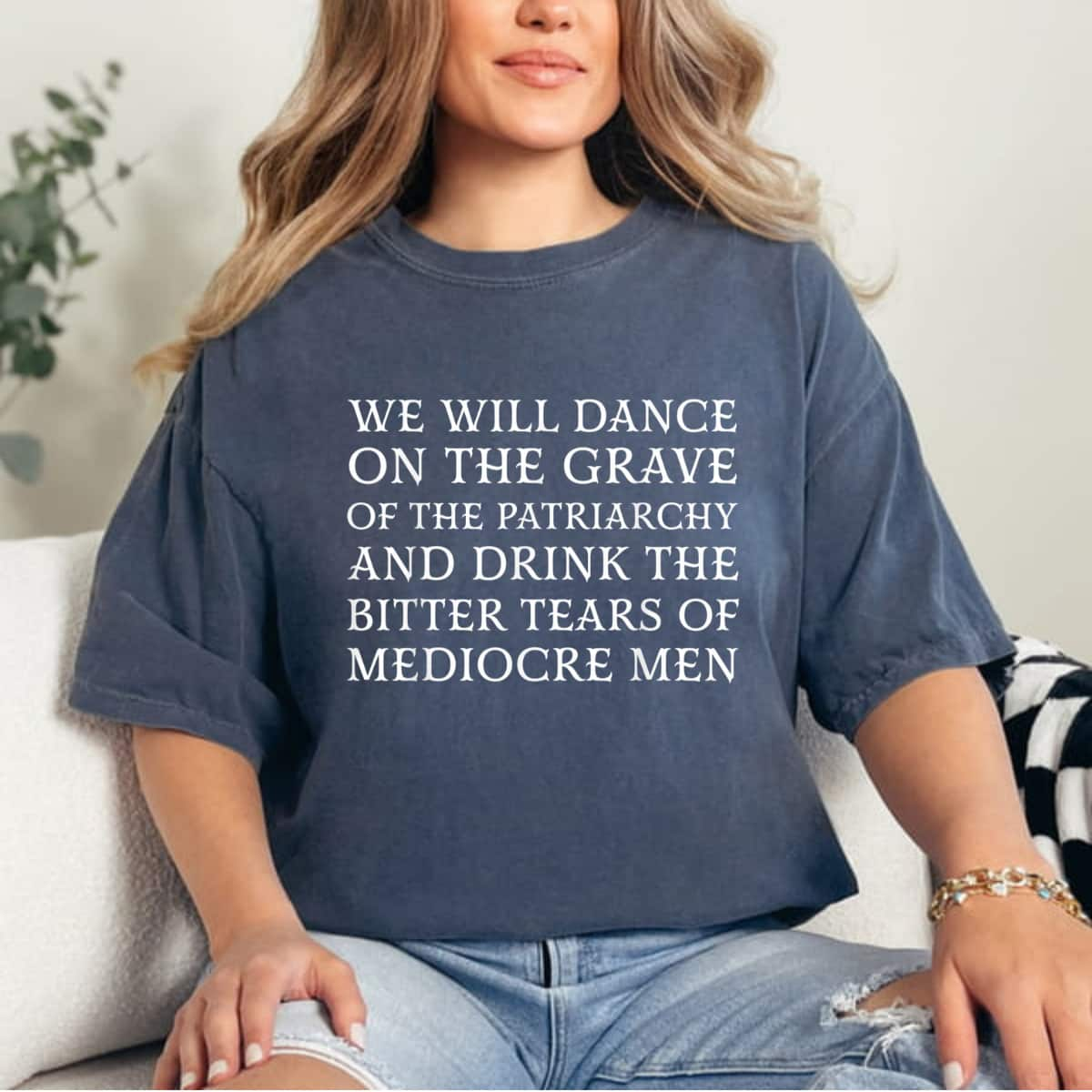 Dance On The Grave Of Patriarchy Women Skeleton Feminist T-Shirt