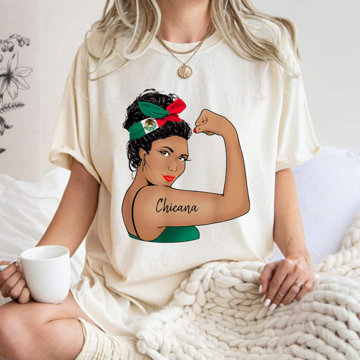 Chicana Girl Rosie The Riveter Unbreakable T-Shirt