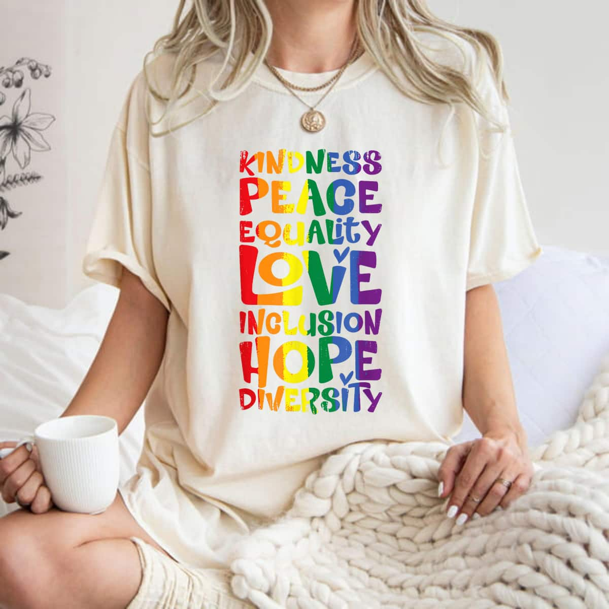 Peace Equality Love Of Inclusion Diversity Human Kindness T-Shirt