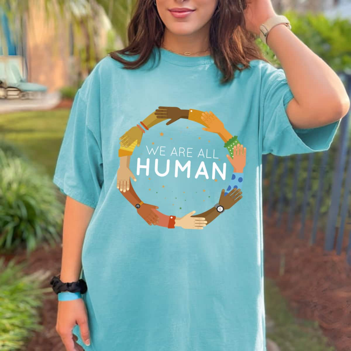 We Are All Human Racial Justice Human Equality Inclusion T-Shirt