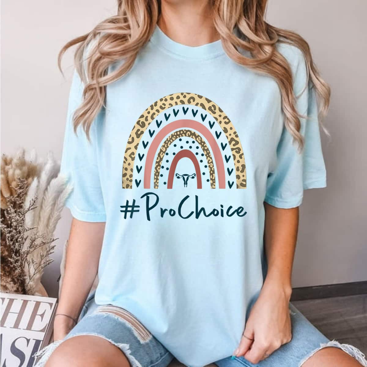 Pro Choice Leopard Rainbow Feminist Rights My Choice T-Shirt