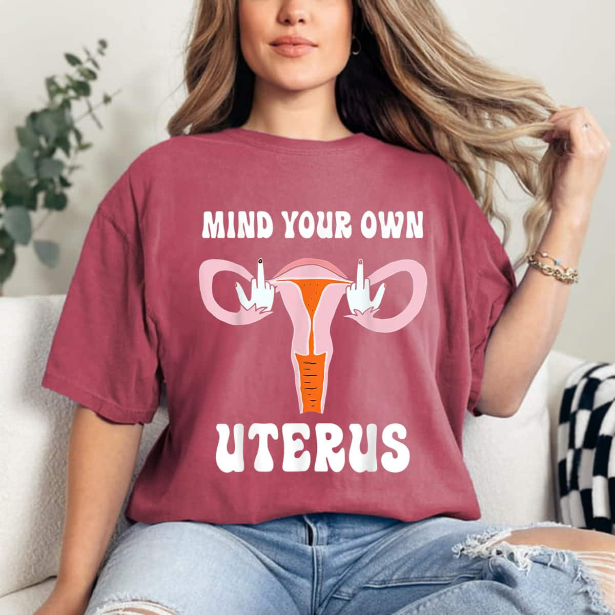 Womens Mind Your Own Uterus Pro-Choice Feminist Abortion T-Shirt