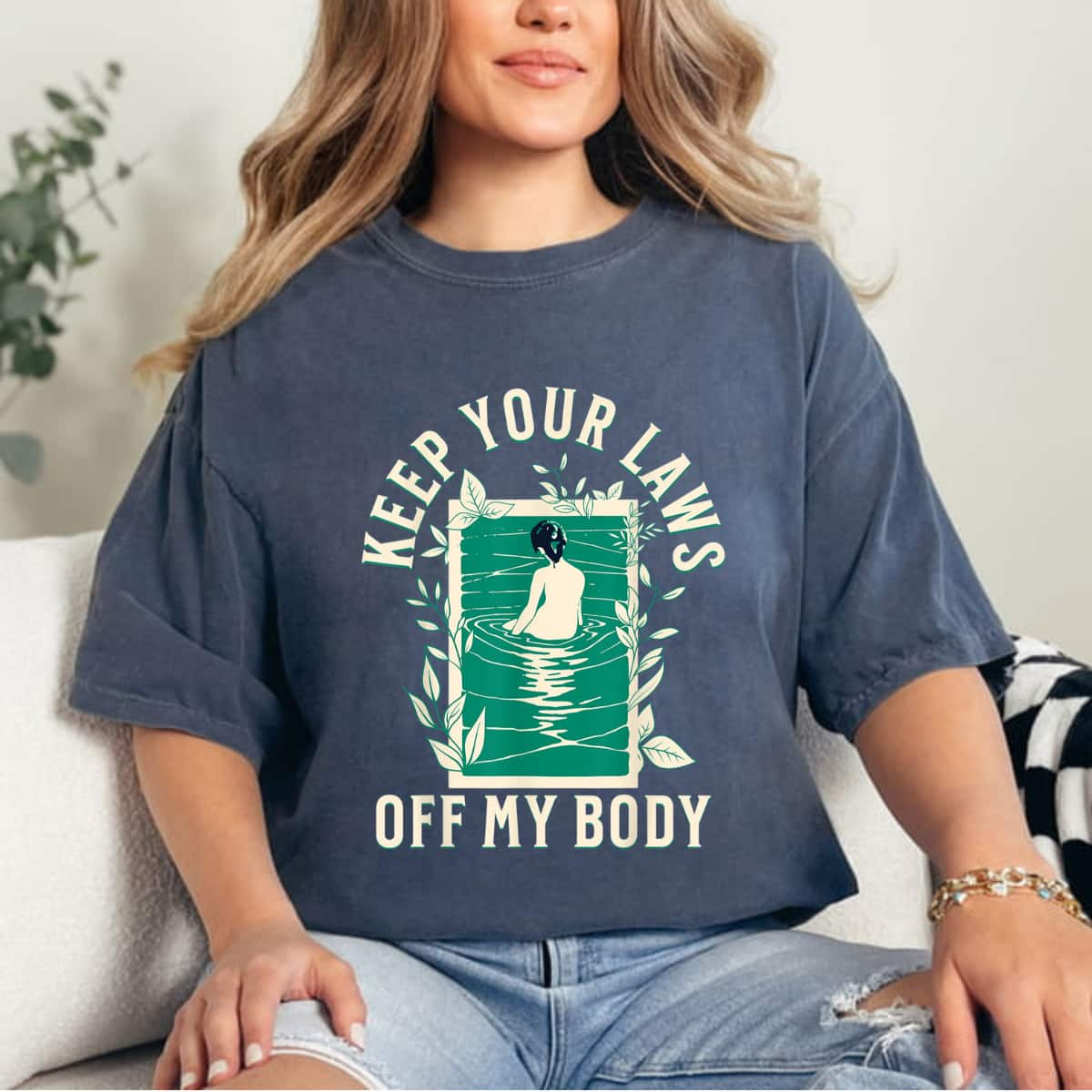 Keep Your Laws Off My Body Feminist Abortion Rights T-Shirt