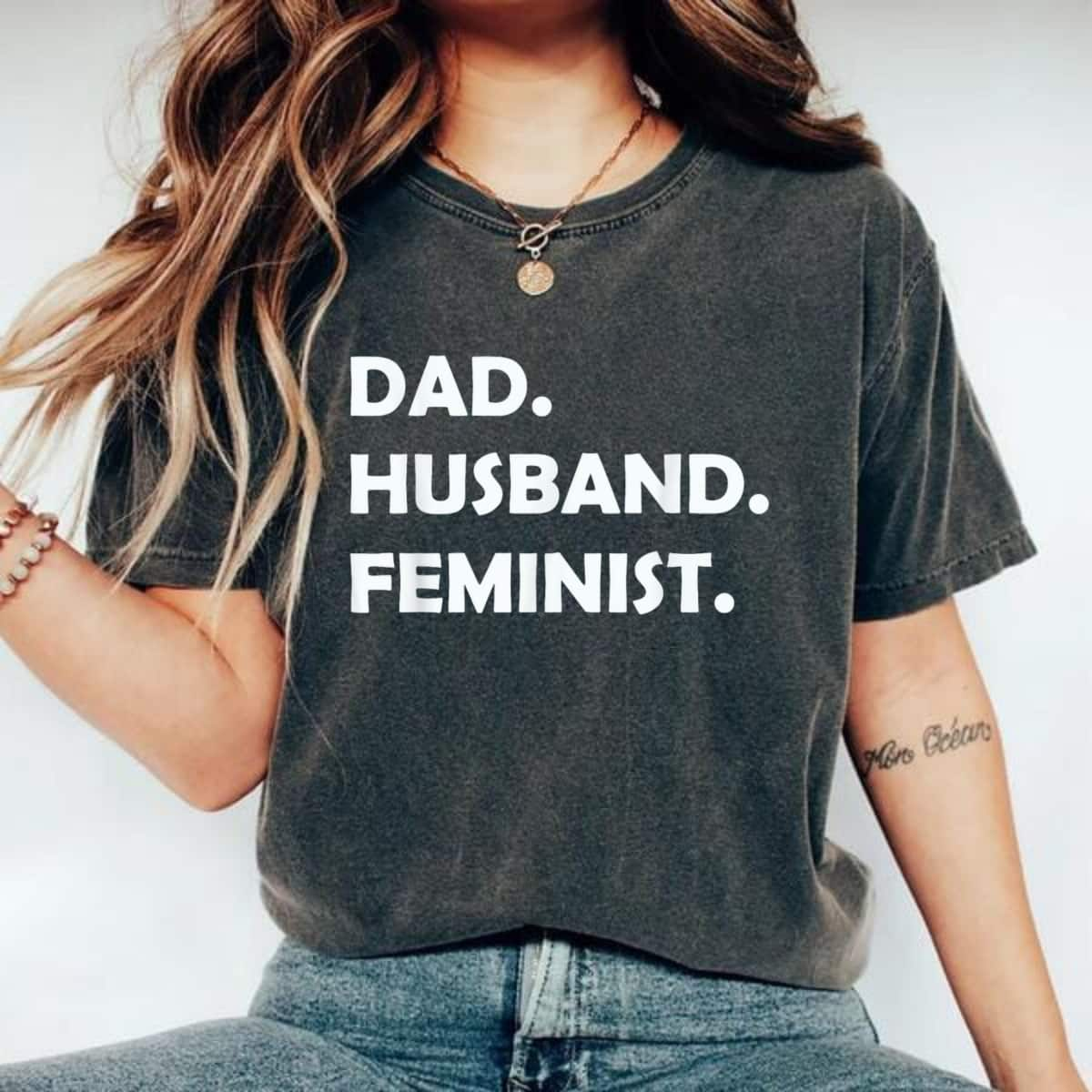 Dad Husband Feminist Father's Day T-Shirt