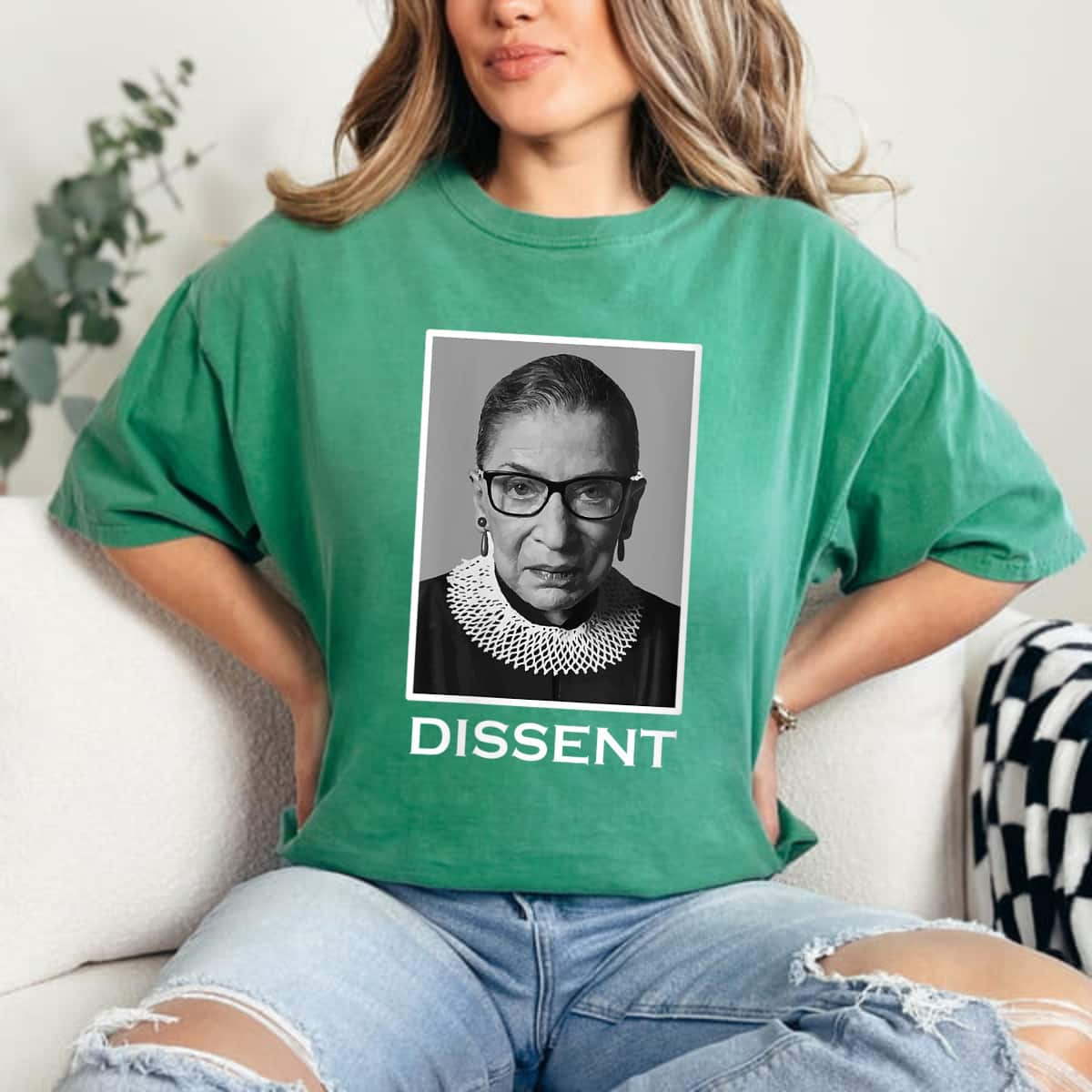 Womens Ruth Bader Ginsburg Dissent Feminist Equality T-Shirt