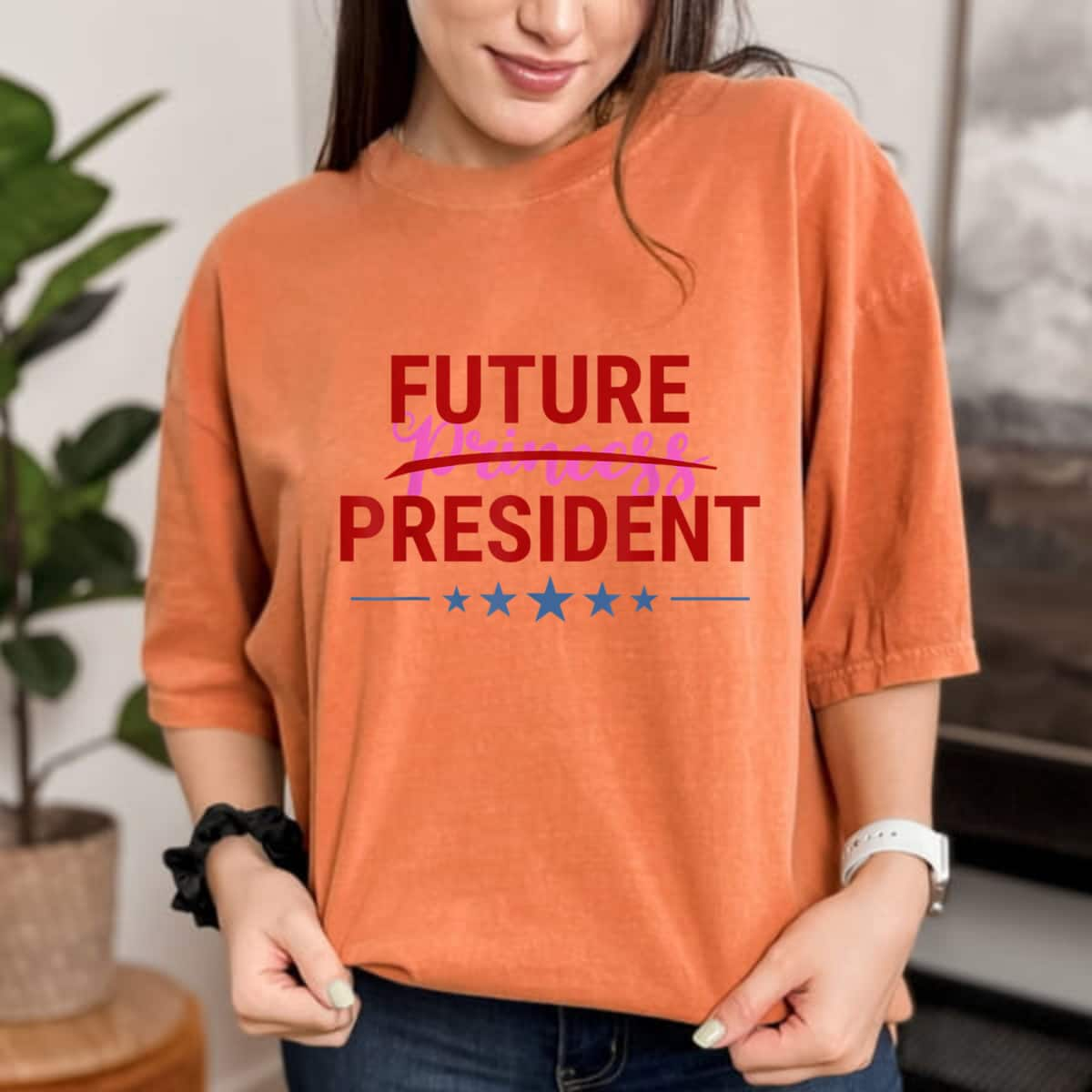 Future President Princess Cute Feminist Girls Kids Youth T-Shirt