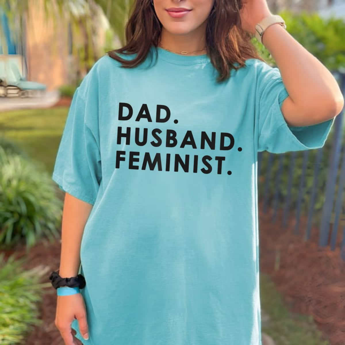 Dad Husband Feminist Fathers T-Shirt