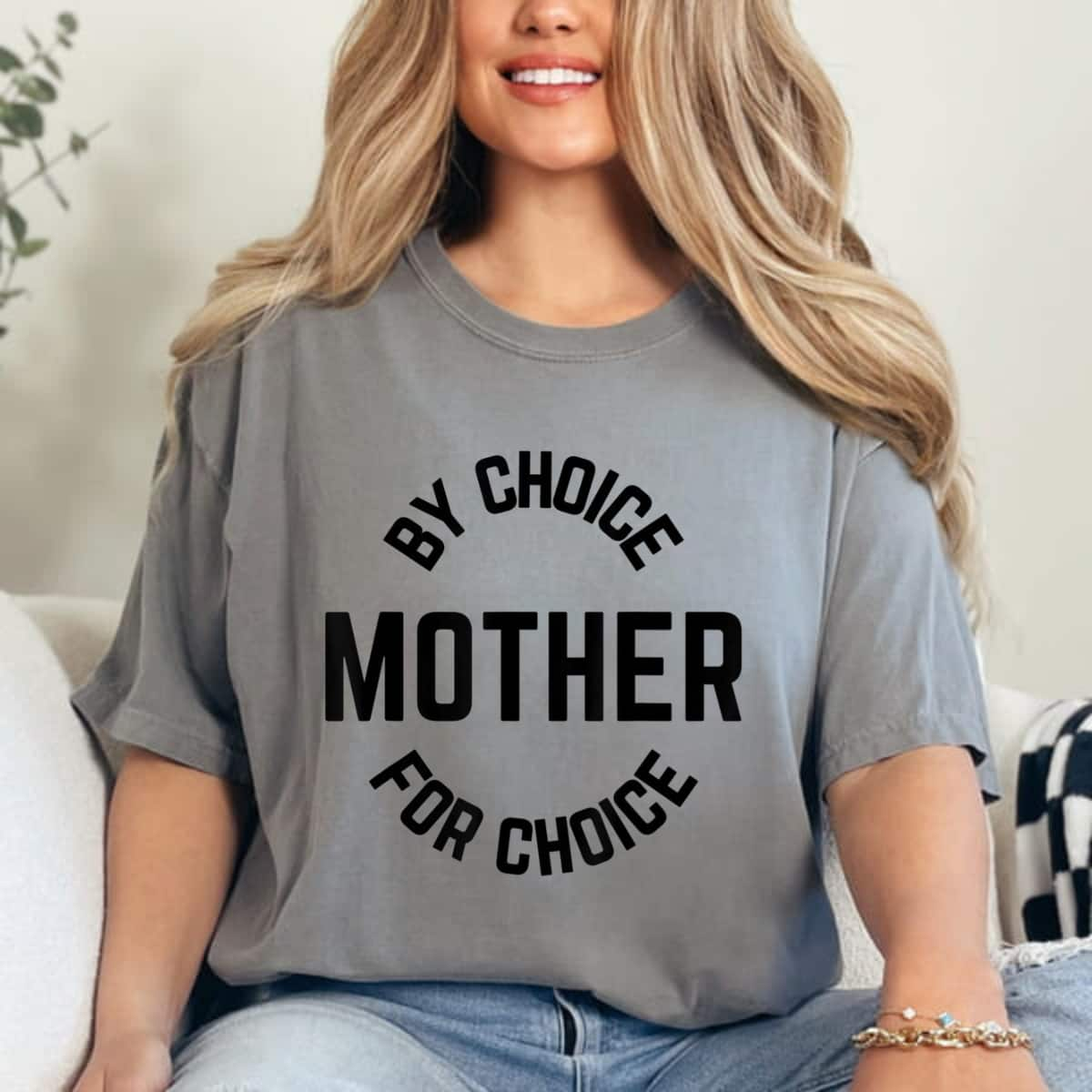 Mother By Choice For Choice Feminist Womens Rights Pro Roe T-Shirt