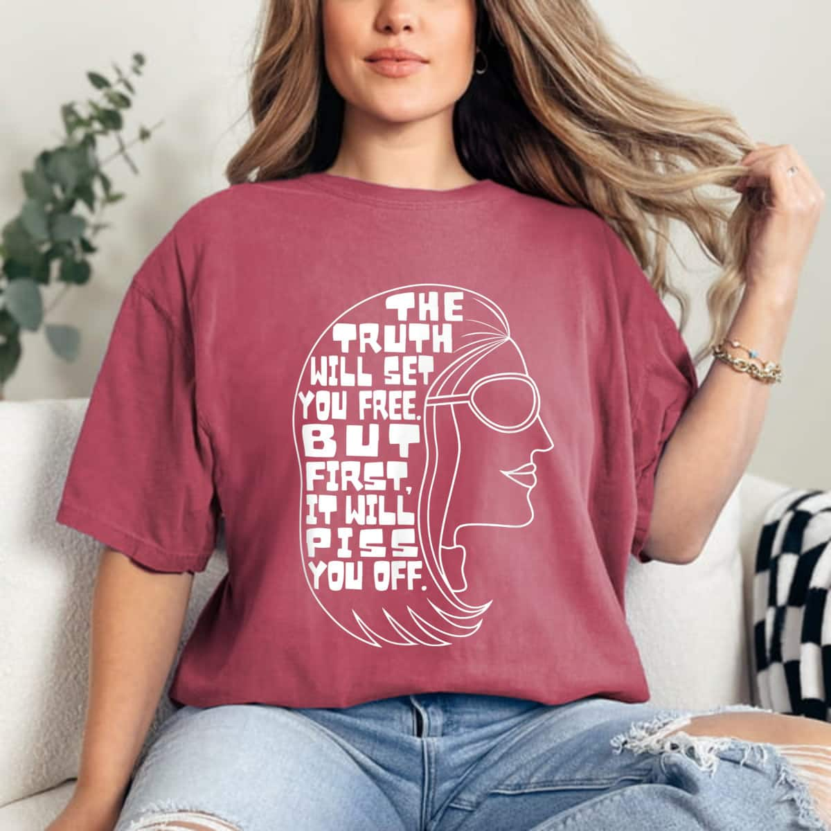 The Truth Will Set You Free Feminist Quote T-Shirt