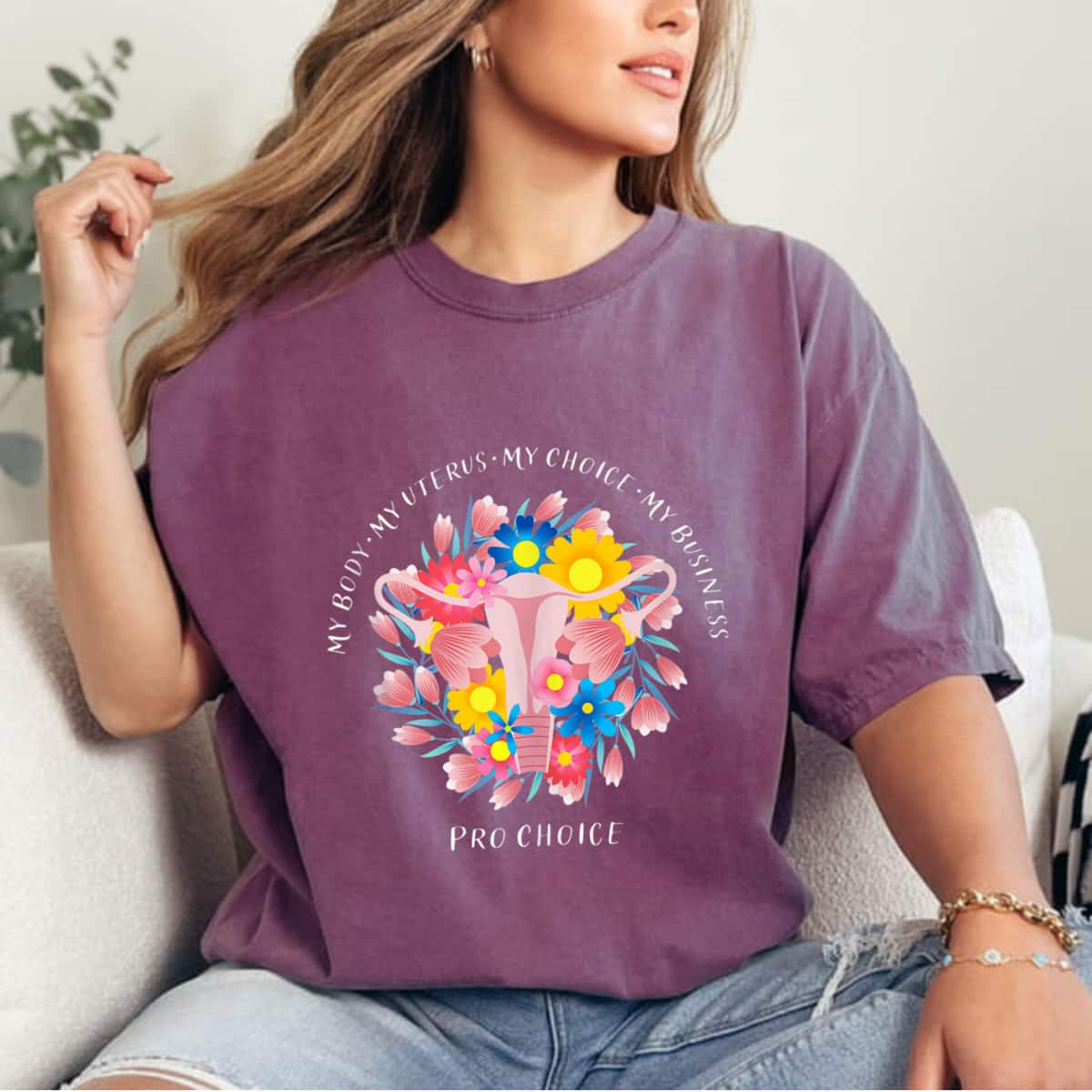 My Body My Uterus My Choice My Business Pro Choice Feminist T-Shirt