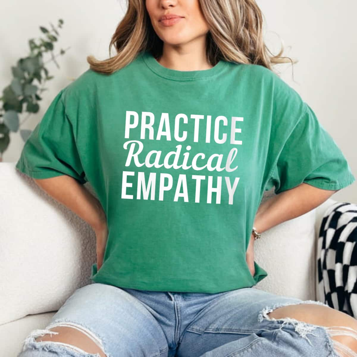 Womens Practice Radical Empathy Feminist Equality T-Shirt