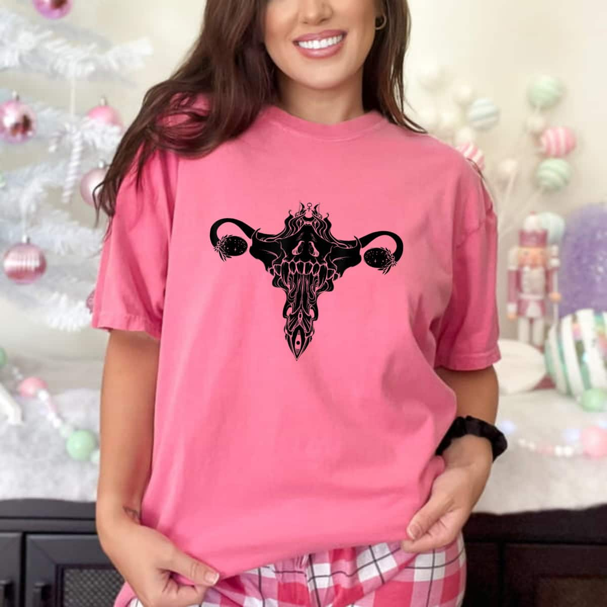 Death Metal Uterus Feminism Symbol T-Shirt