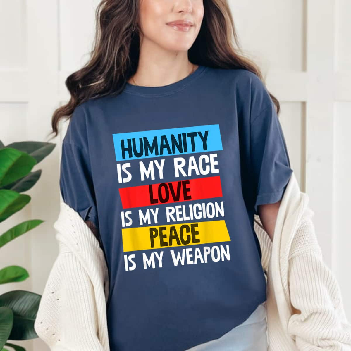 Humanity Love Peace Hippie Feminism Environmentalism T-Shirt