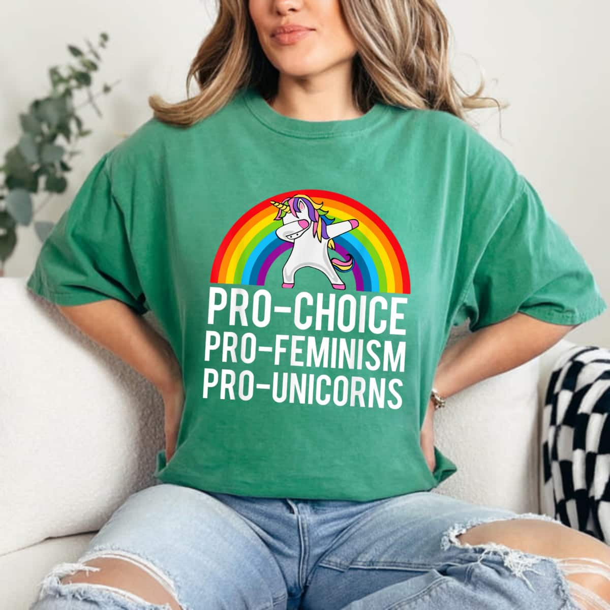 Pro Choice Pro Feminism Pro Unicorn Pro Abortion Protest T-Shirt