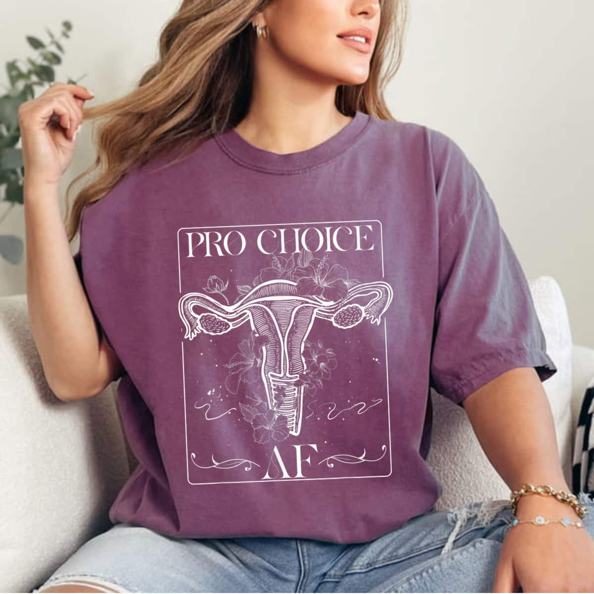 Pro Choice AF Pro Abortion Feminist Feminism Rights T-Shirt