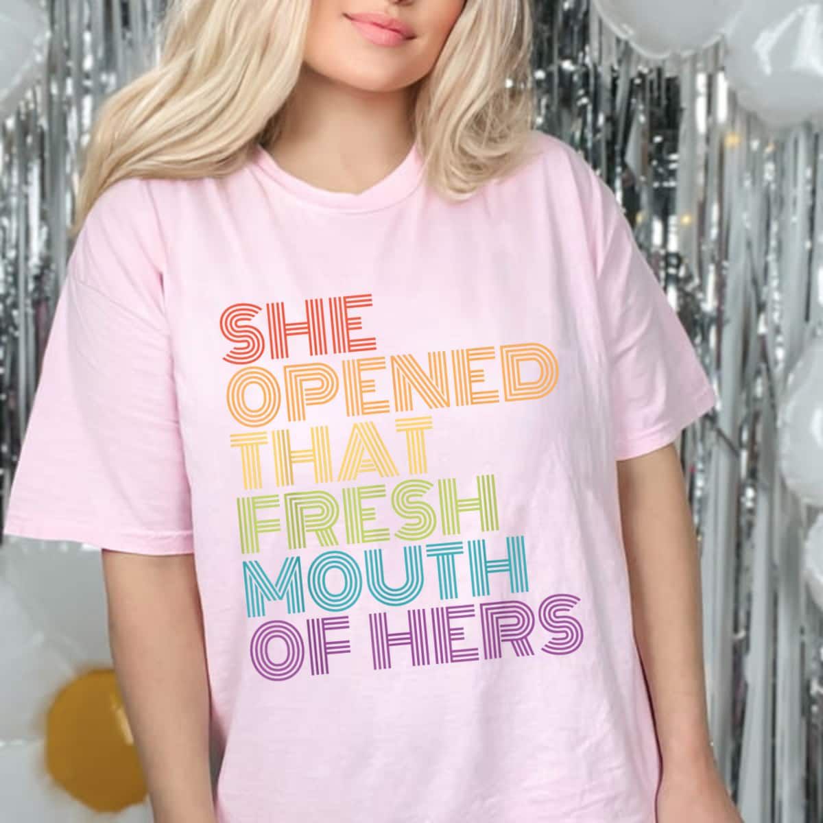 Feminist Gift For Nasty Women She Opened That Fresh Mouth T-Shirt