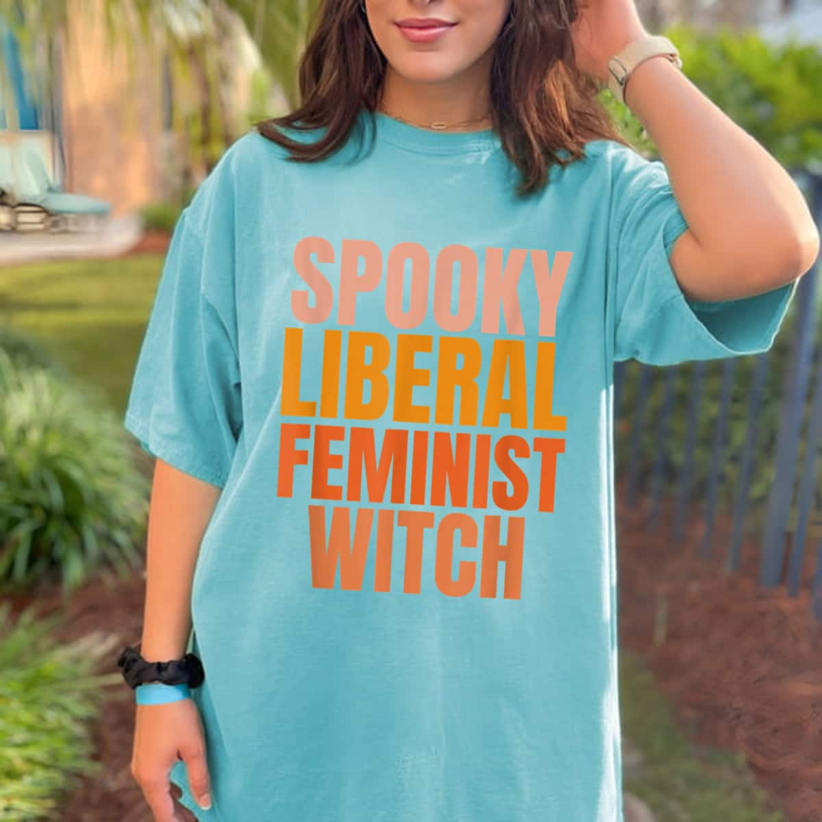 Spooky Liberal Feminist Witch Pro Choice Feminist Costume T-Shirt