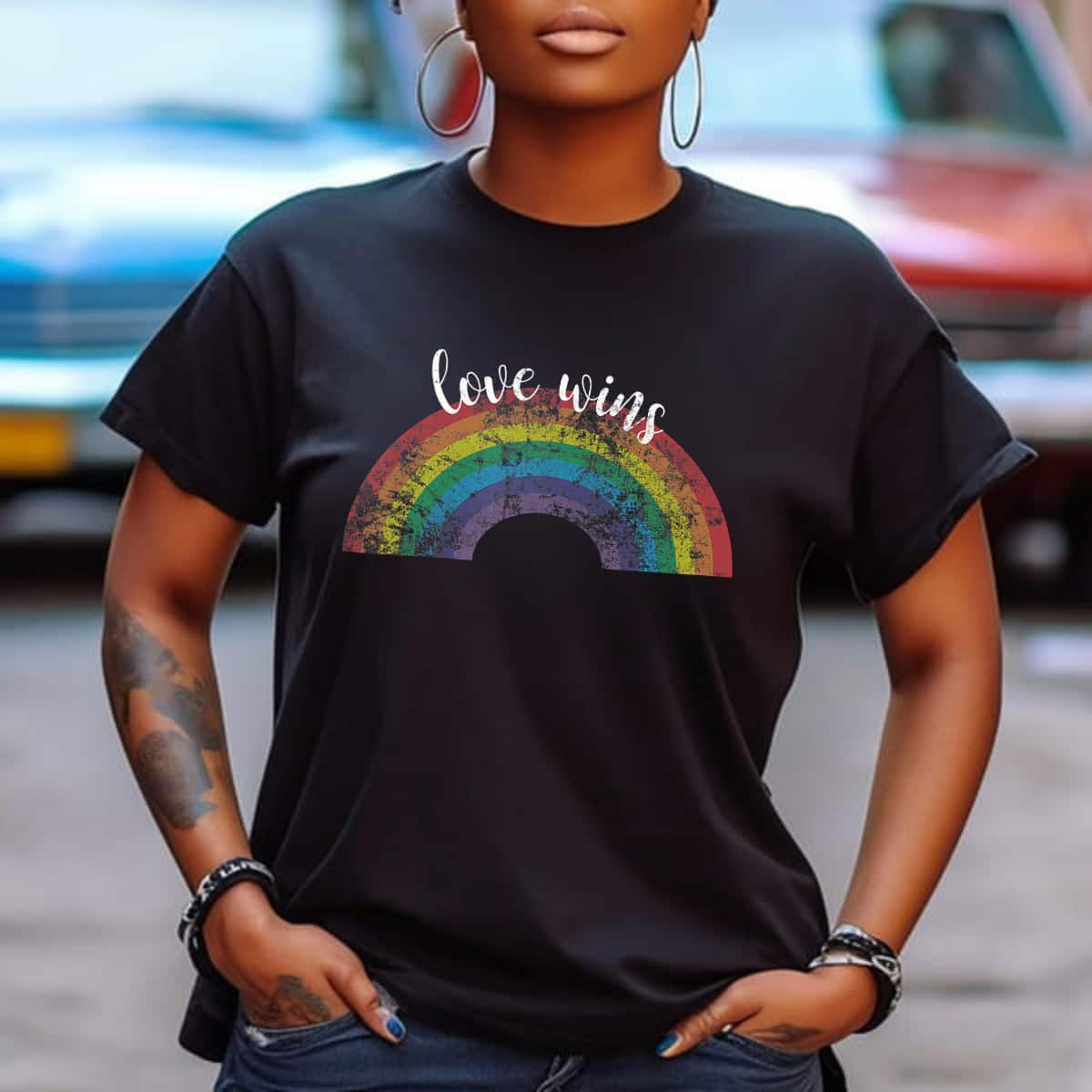 Love Wins Be Yourself Month Rainbow LGBTQ Equality Gay Pride T-Shirt