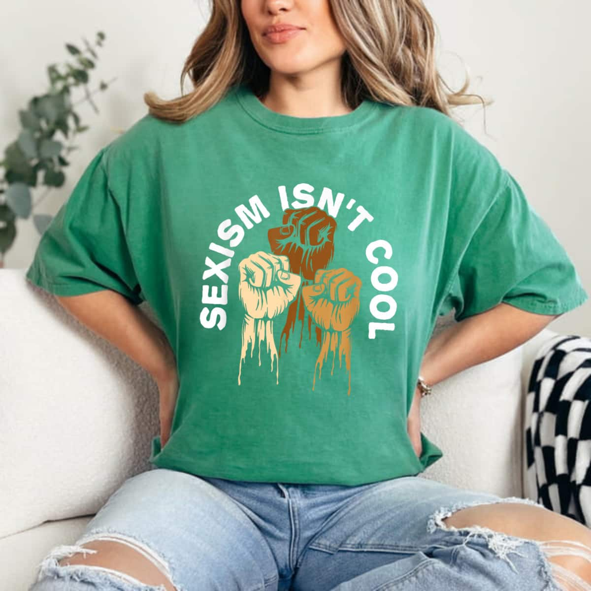 Sexism Isnt Cool Anti Racist Feminist Race Equality T-Shirt