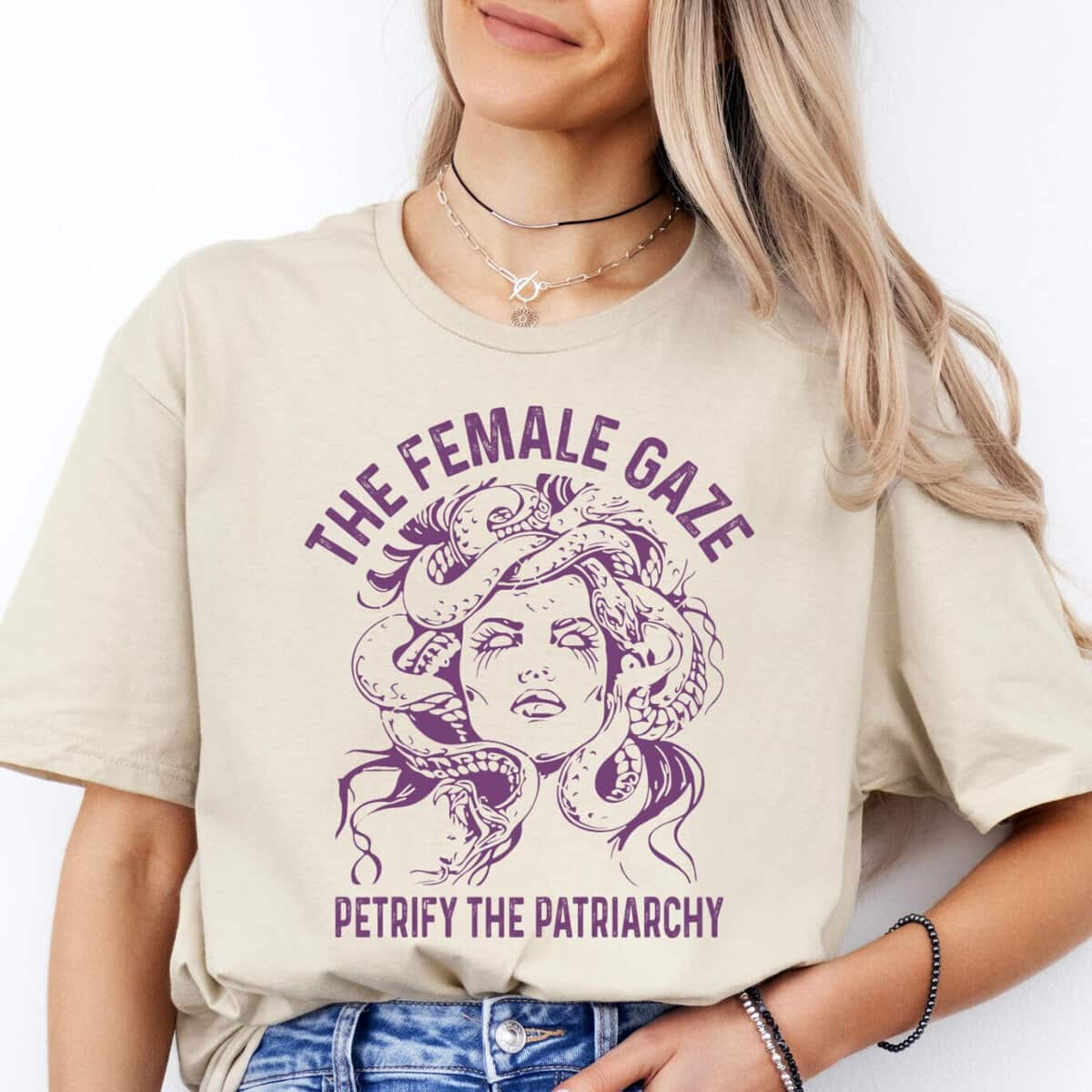 The Female Gaze Petrify The Patriarchy T-Shirt Feminist Gift