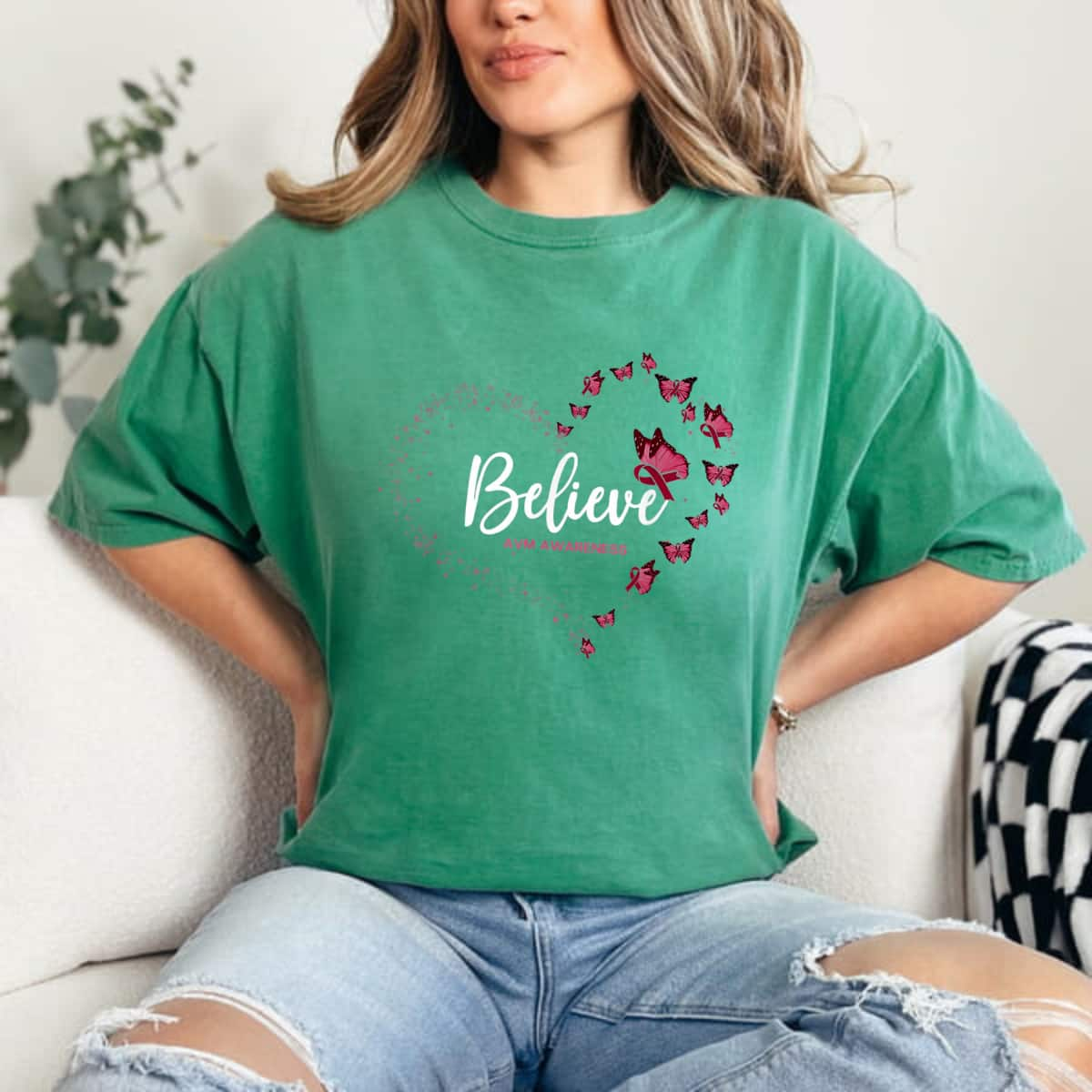 AVM Awareness Butterfly Believe T-Shirt