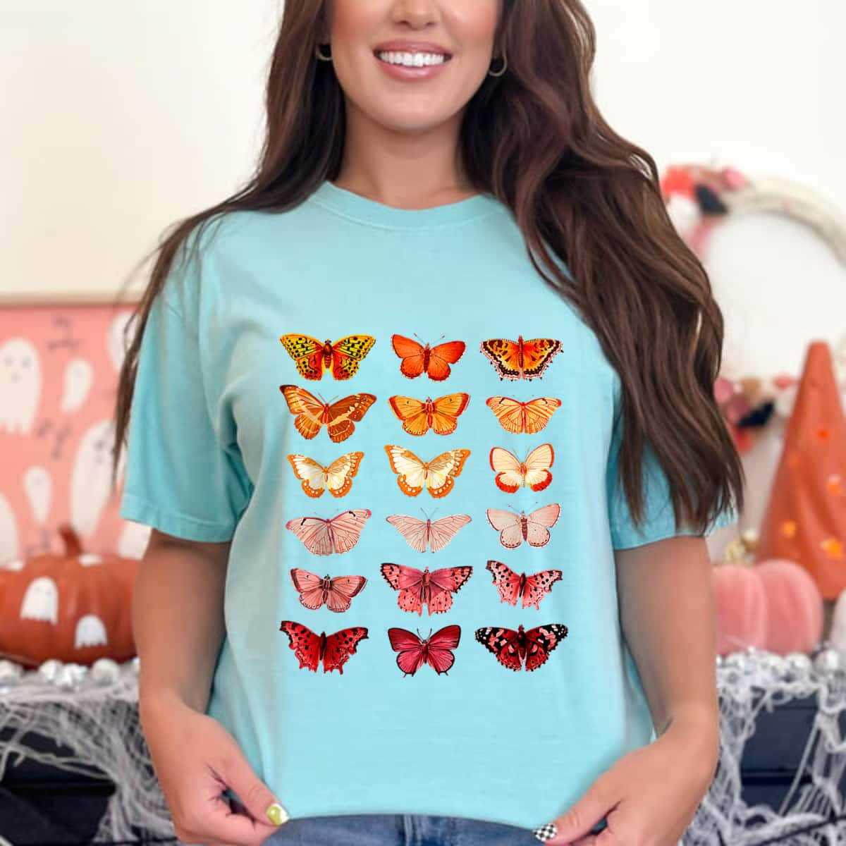 Colorful Butterflies Aesthetic T-Shirt