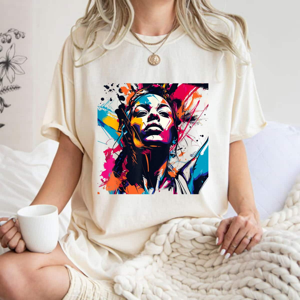 Colorful Art Empowered Women T-Shirt