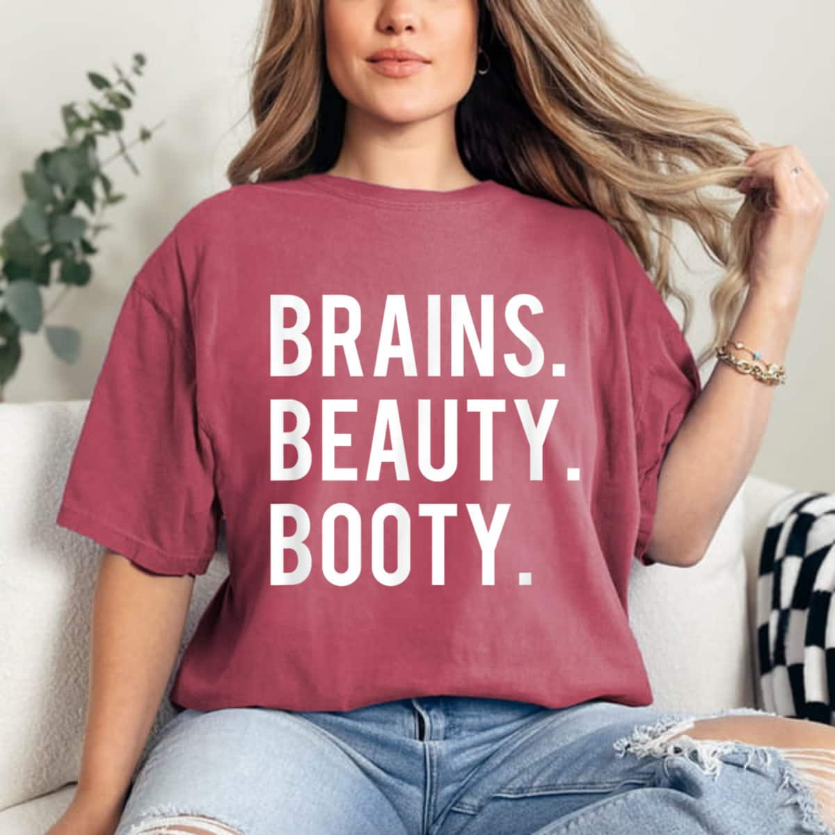 Brains Beauty Booty Empowered T-Shirt