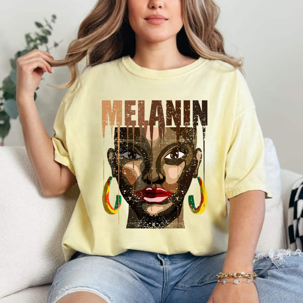 Melanin African Woman Graphic Empowered T-Shirt