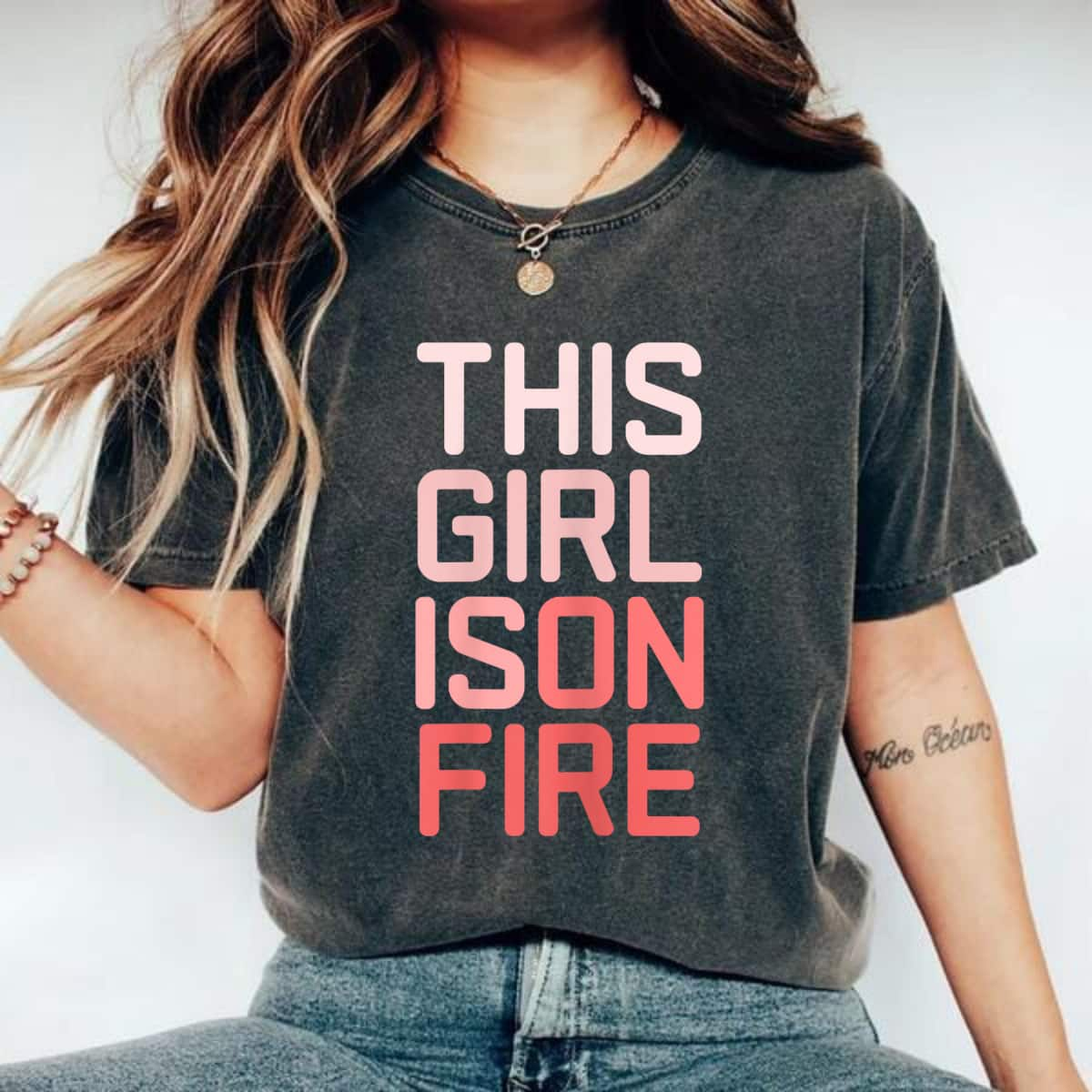 This Girl Is On Fire Womens Empower T-Shirt