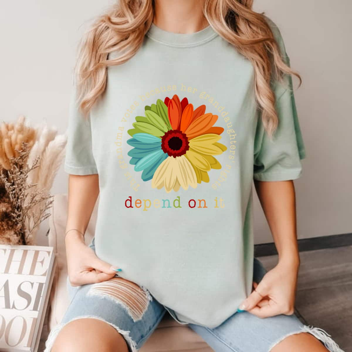 This Grandma Votes Rights Daisy Empowered Feminist T-Shirt