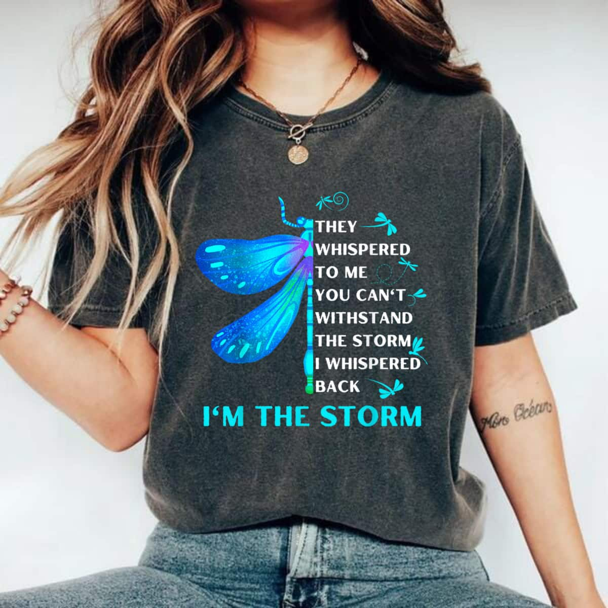 They Whispered To Her Empower You Can't Whit Stand The Storm T-Shirt