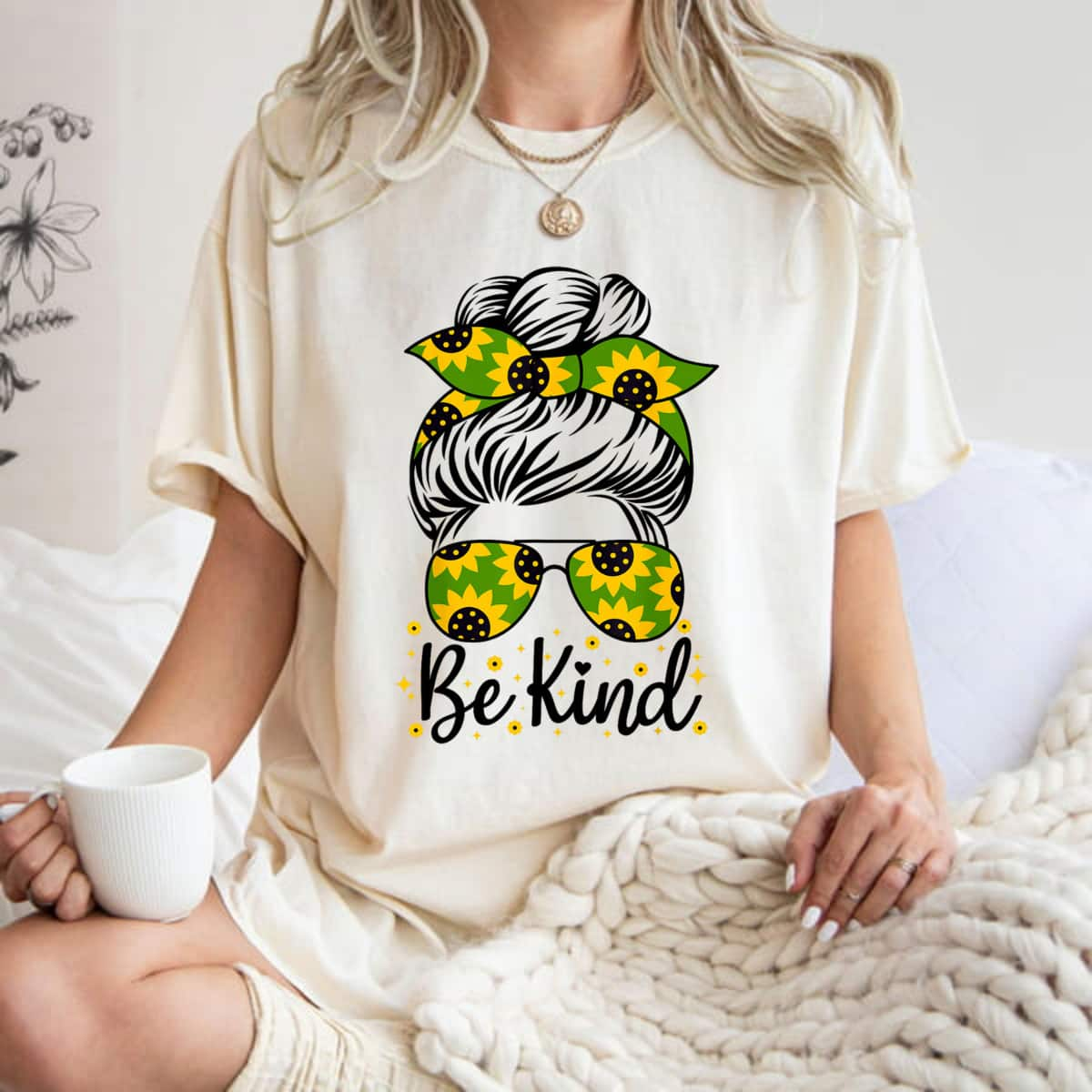 Sunflower Be Kind Cool Girl T-Shirt