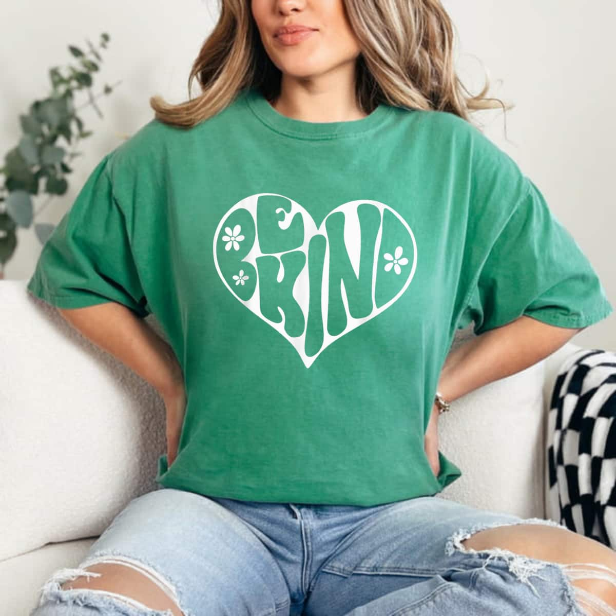 Heart Be Kind Flower T-Shirt