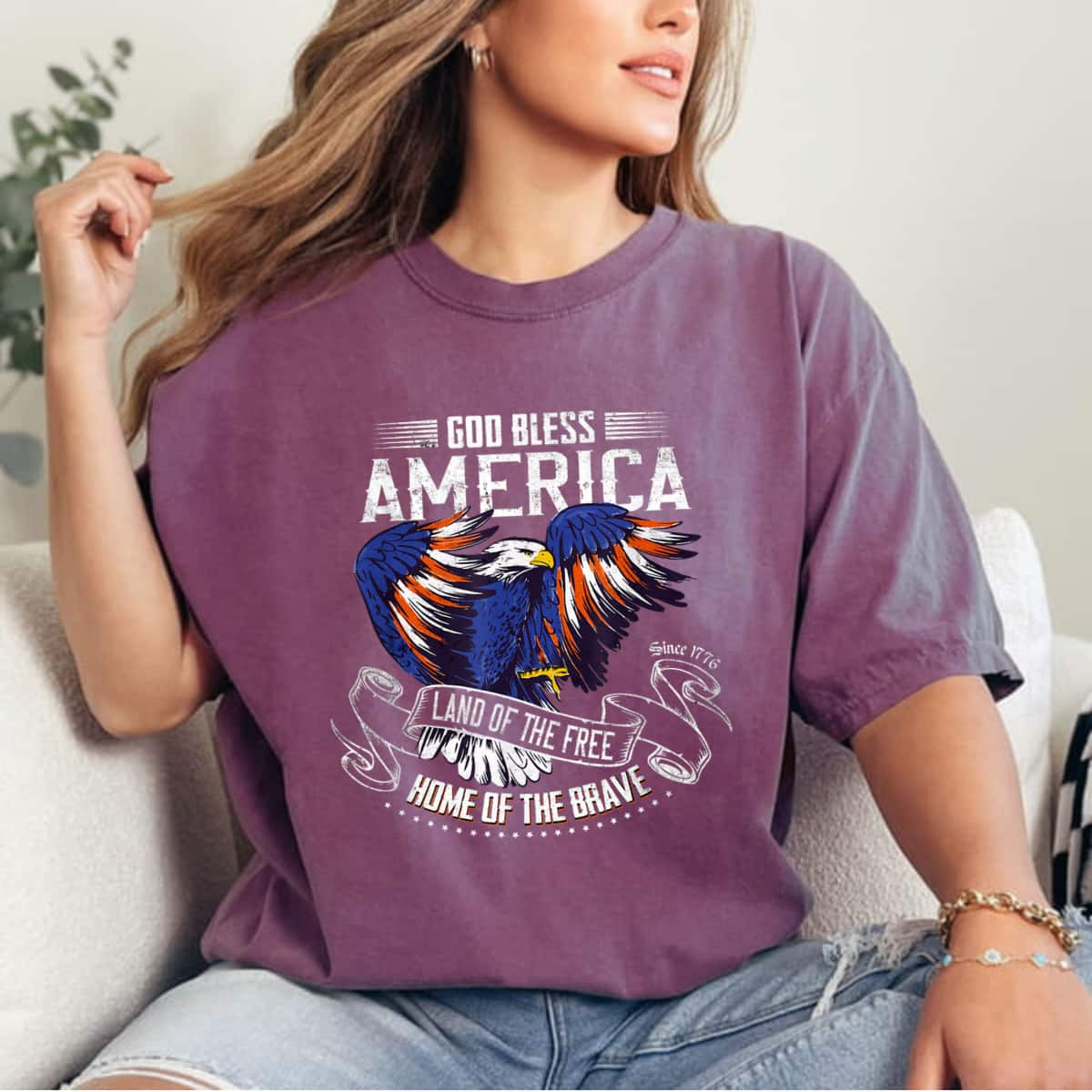 Be Brave God Bless America Free Of The Free T-Shirt