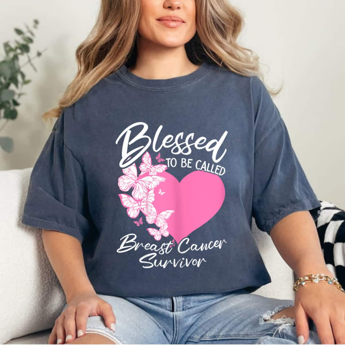 Blessed To Be Called Be Brave Breast Cancer Survivor T-Shirt