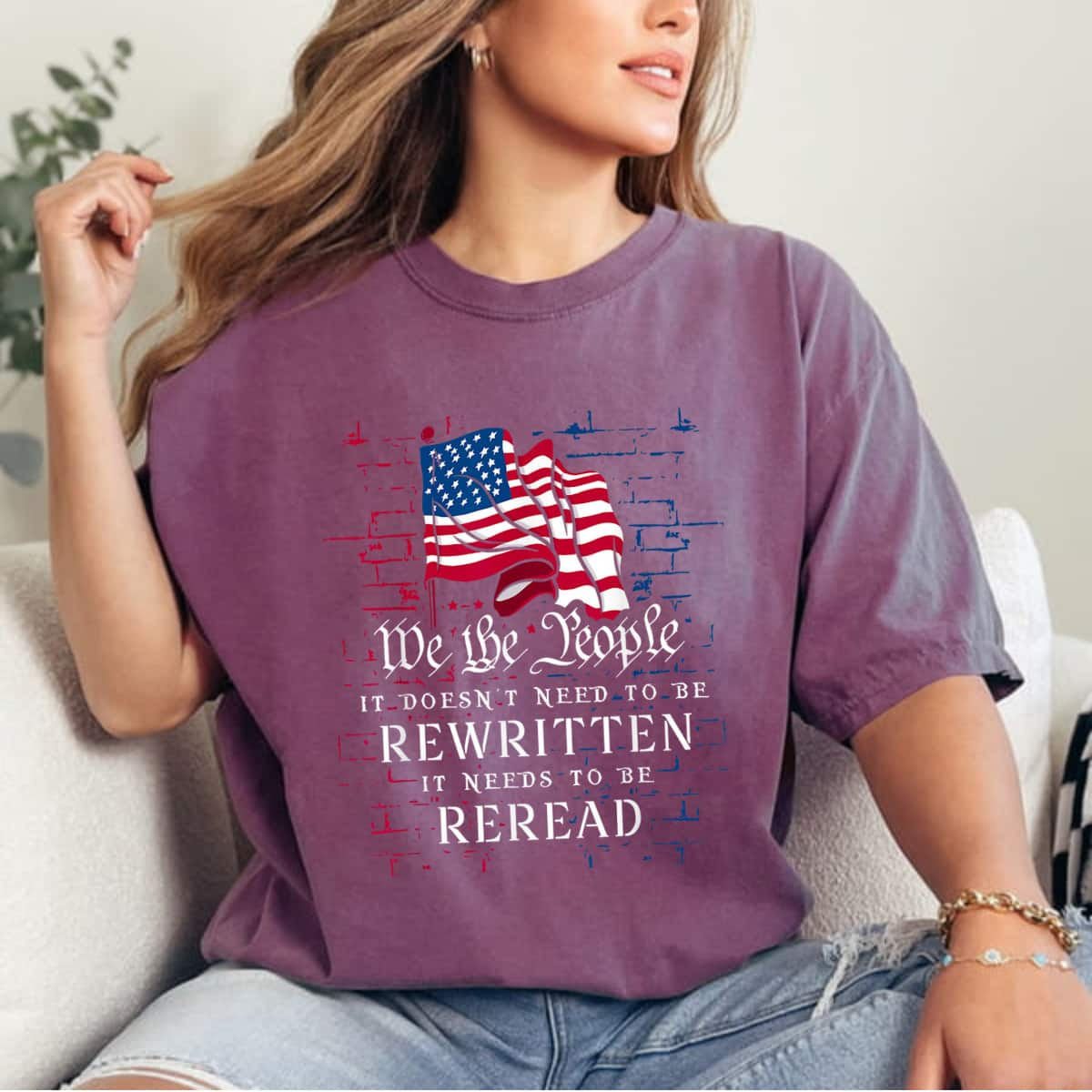 Be Brave Flag America T-Shirt