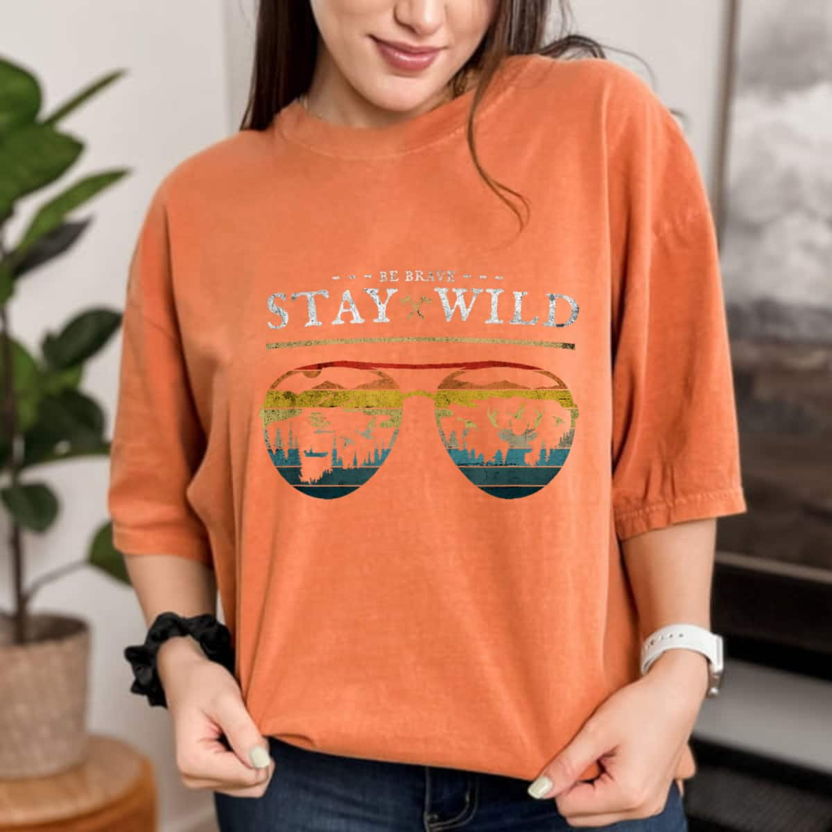 Be Brave Glass Stay Wild T-Shirt