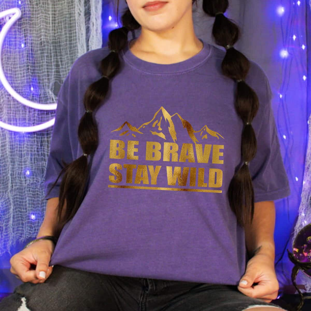 Gold Mountain Be Brave Stay Wild T-Shirt