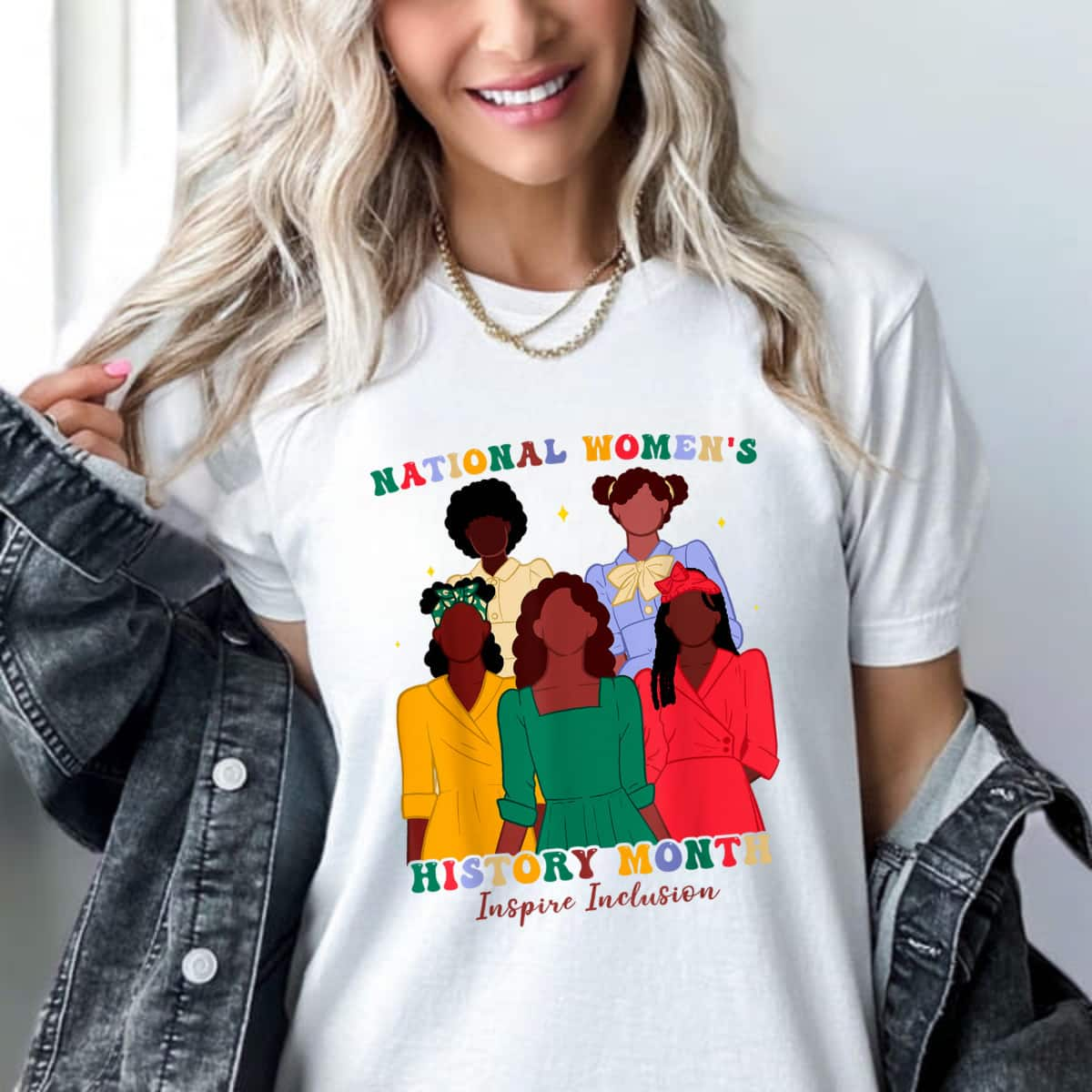 Feminist National History Month Inspire Inclusion Empowered T-Shirt