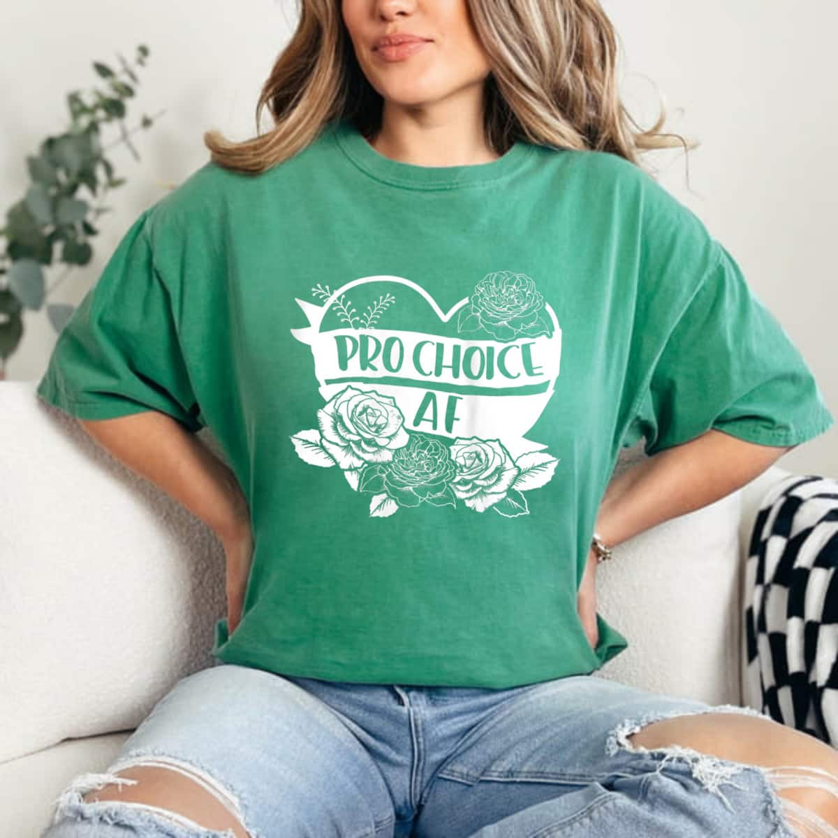 Roses Heart Pro Choice Feminist AF T-Shirt